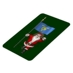 Der Weihnachtsmann mit Abzeichen von Oregon Magnet