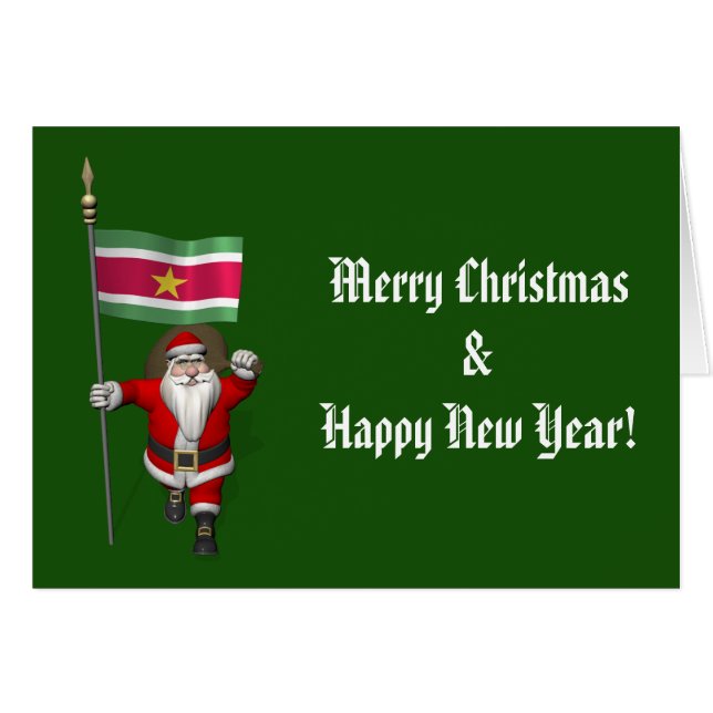 Der Weihnachtsmann mit Abzeichen von Suriname (Vorderseite (Horizontal))