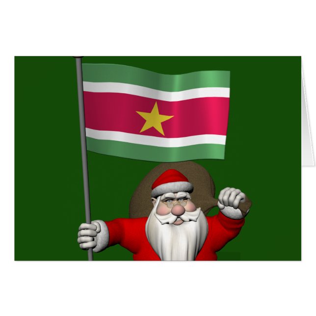 Der Weihnachtsmann mit Abzeichen von Suriname (Vorderseite (Horizontal))