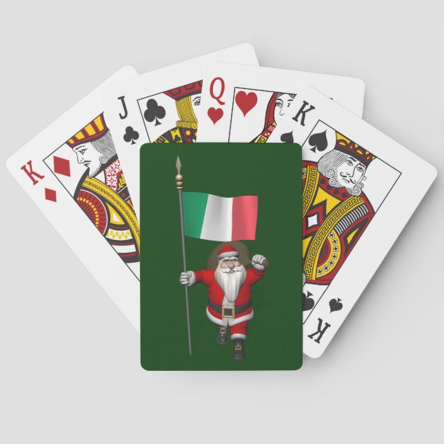 Der Weihnachtsmann mit Ausscheiden aus Italien Spielkarten (Rückseite)