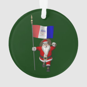 Der Weihnachtsmann mit dem Abschluss von Cleveland Ornament