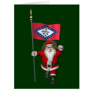 Der Weihnachtsmann mit dem Abzeichen von Arkansas