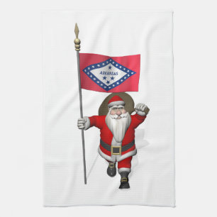Der Weihnachtsmann mit dem Abzeichen von Arkansas Küchentuch