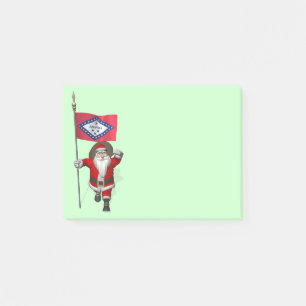 Der Weihnachtsmann mit dem Abzeichen von Arkansas Post-it Klebezettel