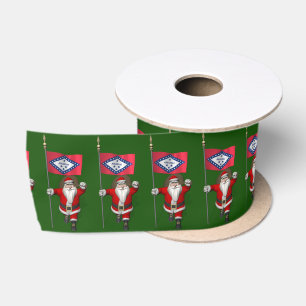 Der Weihnachtsmann mit dem Abzeichen von Arkansas Satinband