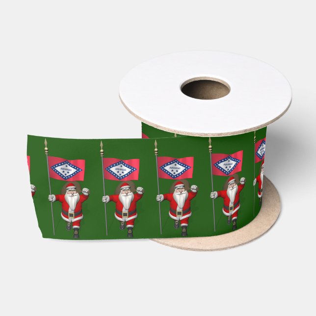Der Weihnachtsmann mit dem Abzeichen von Arkansas Satinband (Spule)