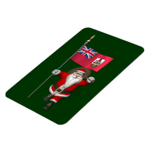 Der Weihnachtsmann mit dem Abzeichen von Bermuda Magnet