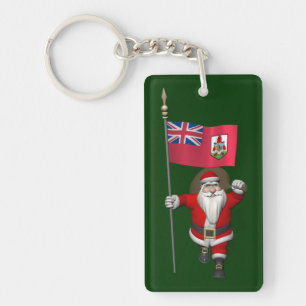 Der Weihnachtsmann mit dem Abzeichen von Bermuda Schlüsselanhänger