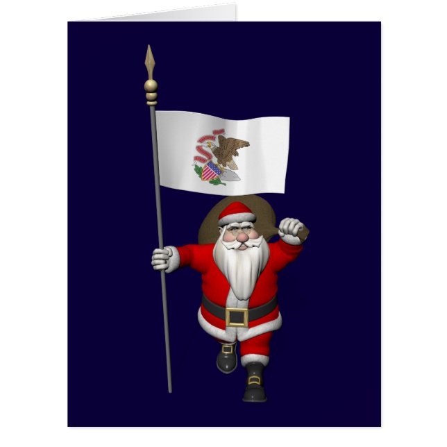 Der Weihnachtsmann mit dem Abzeichen von Illinois (Vorderseite)