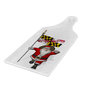 Der Weihnachtsmann mit dem Abzeichen von Maryland Schneidebrett
