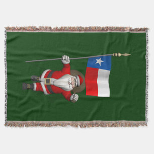 Der Weihnachtsmann mit dem Abzeichen von Texas Decke