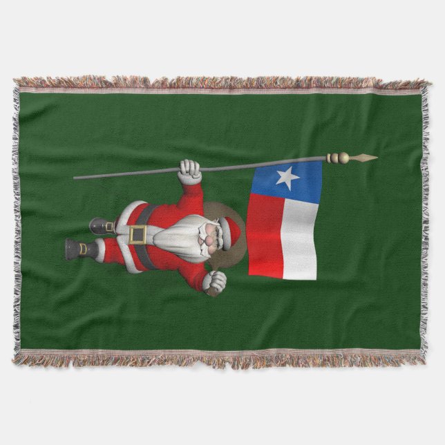 Der Weihnachtsmann mit dem Abzeichen von Texas Decke (Vorderseite)