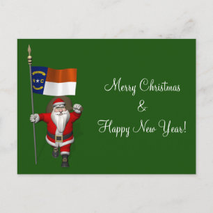 Der Weihnachtsmann mit dem Ausscheiden aus North C Feiertagspostkarte