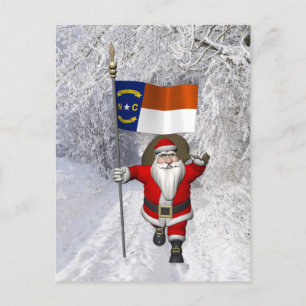 Der Weihnachtsmann mit dem Ausscheiden aus North C Feiertagspostkarte