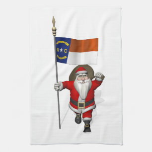 Der Weihnachtsmann mit dem Ausscheiden aus North C Handtuch