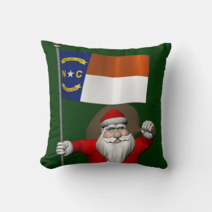 Der Weihnachtsmann mit dem Ausscheiden aus North C Kissen
