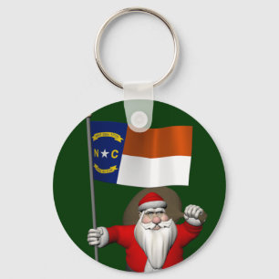 Der Weihnachtsmann mit dem Ausscheiden aus North C Schlüsselanhänger