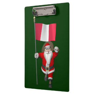 Der Weihnachtsmann mit dem Ausscheiden aus Peru Klemmbrett