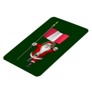 Der Weihnachtsmann mit dem Ausscheiden aus Peru Magnet