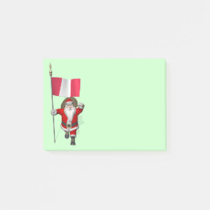 Der Weihnachtsmann mit dem Ausscheiden aus Peru Post-it Klebezettel