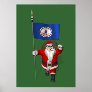 Der Weihnachtsmann mit dem Ausscheiden aus Virgini Poster