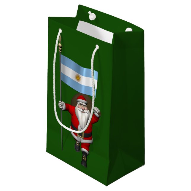 Der Weihnachtsmann mit dem Ende Argentiniens Kleine Geschenktüte (Vorderseite Schrägansicht)