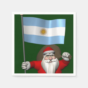 Der Weihnachtsmann mit dem Ende Argentiniens Serviette