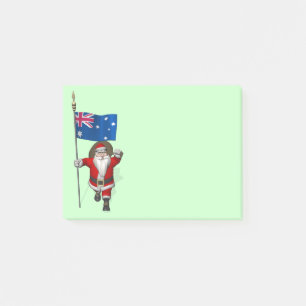 Der Weihnachtsmann mit dem Ende Australiens Post-it Klebezettel