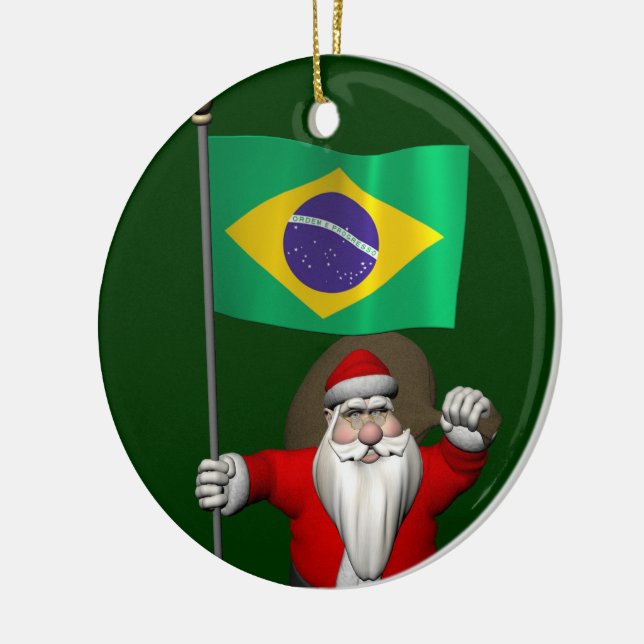 Der Weihnachtsmann mit dem Ende Brasiliens Keramikornament (Links)
