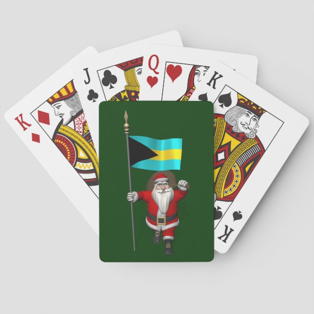 Der Weihnachtsmann mit dem Ende der Bahamas Spielkarten (Rückseite)