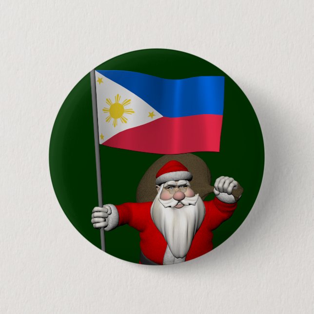 Der Weihnachtsmann mit dem Ende der Philippinen Button (Vorderseite)