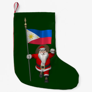 Der Weihnachtsmann mit dem Ende der Philippinen Kleiner Weihnachtsstrumpf