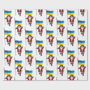 Der Weihnachtsmann mit dem Ende der Ukraine Geschenkpapier