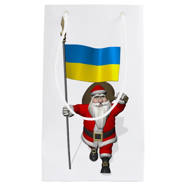 Der Weihnachtsmann mit dem Ende der Ukraine Kleine Geschenktüte (Vorderseite)