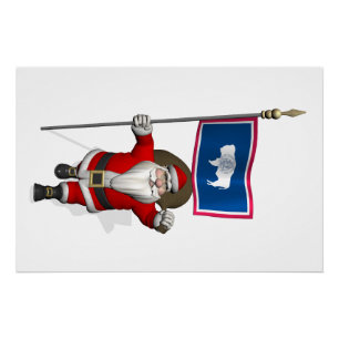 Der Weihnachtsmann mit dem Ende der Wyoming Poster