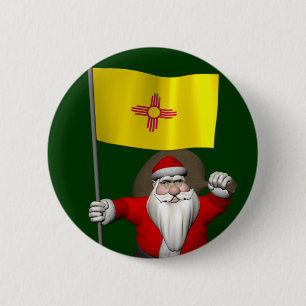 Der Weihnachtsmann mit dem Ende des neuen Mexiko Button