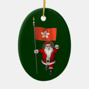 Der Weihnachtsmann mit dem Ende Hongkongs Keramikornament