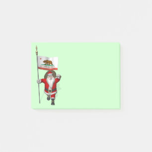 Der Weihnachtsmann mit dem Ende Kaliforniens Post-it Klebezettel