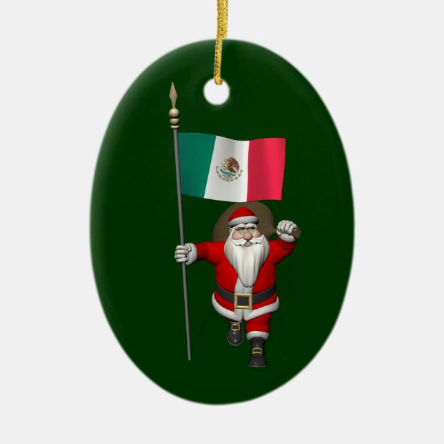 Der Weihnachtsmann mit dem Ende Mexikos Keramikornament (Vorne)