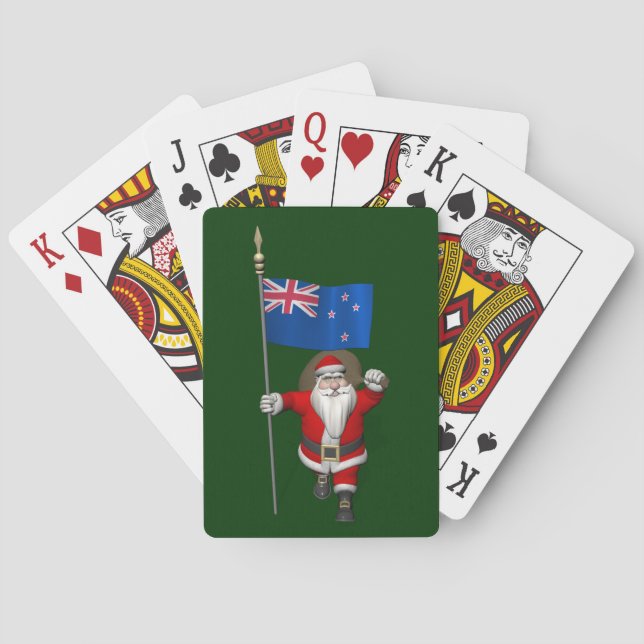 Der Weihnachtsmann mit dem Ende Neuseelands Spielkarten (Rückseite)