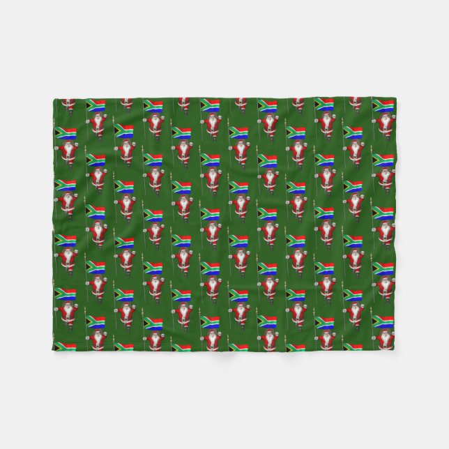 Der Weihnachtsmann mit dem Ende Südafrikas Fleecedecke (Vorderseite (Horizontal))