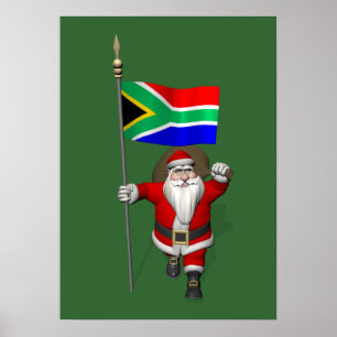 Der Weihnachtsmann mit dem Ende Südafrikas Poster