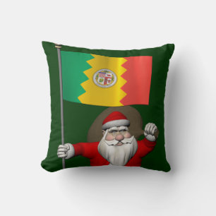 Der Weihnachtsmann mit dem Ende von Los Angeles Kissen
