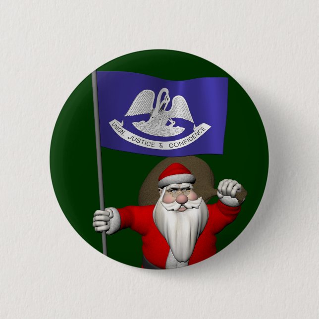 Der Weihnachtsmann mit dem Ende von Louisiana Button (Vorderseite)