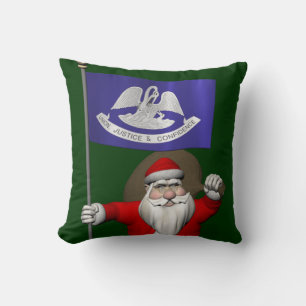 Der Weihnachtsmann mit dem Ende von Louisiana Kissen