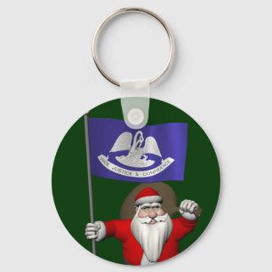 Der Weihnachtsmann mit dem Ende von Louisiana Schlüsselanhänger