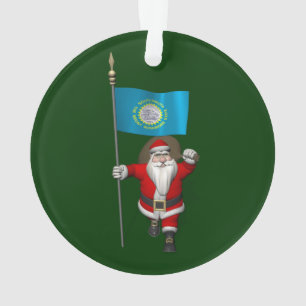 Der Weihnachtsmann mit dem Ende von South Dakota Ornament