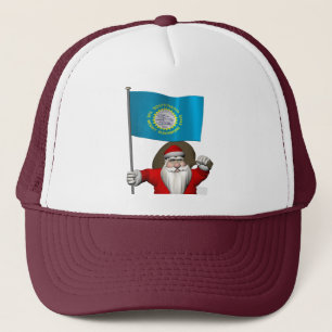 Der Weihnachtsmann mit dem Ende von South Dakota Truckerkappe