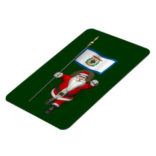 Der Weihnachtsmann mit dem Ende von West Virginia Magnet