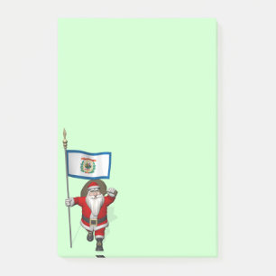 Der Weihnachtsmann mit dem Ende von West Virginia Post-it Klebezettel